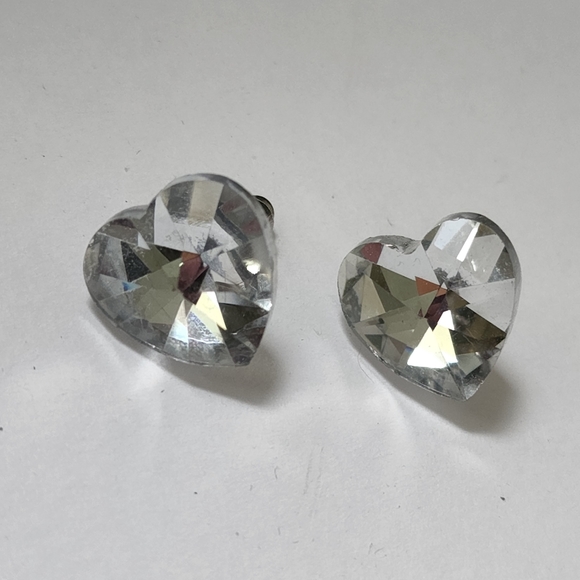 Silver 20 Strand Crystal Rhinestone Drop Choker Necklace Earrings Set - Picture 8 of 8